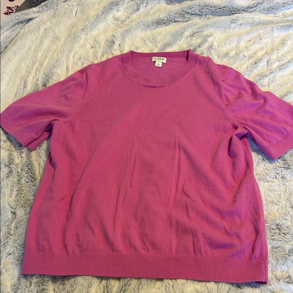J.Crew Pink Women’s Short Sleeve Knit Top